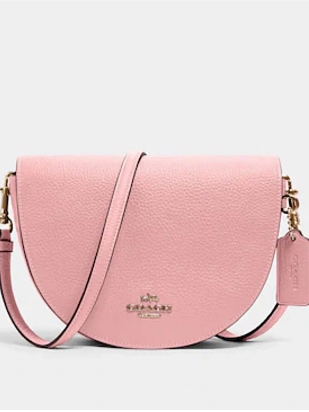 RARE Coach Ellen Polished Pebble Leather Crossbody Bag in Pink